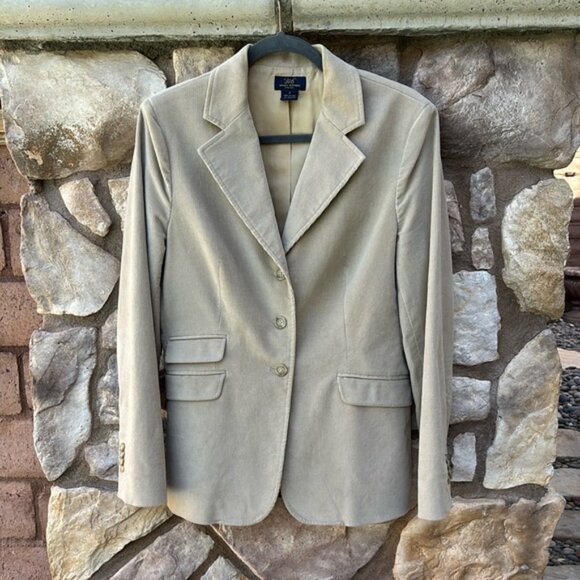 Brooks Brothers 346 Stretch Corduroy Blazer Women’s Size 10 Beige Cotton - Picture 10 of 10